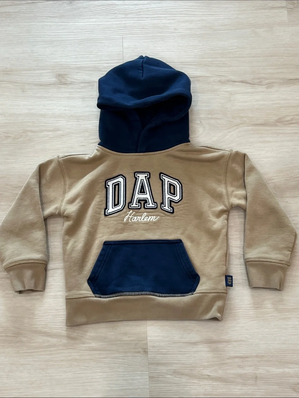 GAP Brown Dapper Dan Kids Colourblock Logo Hoodie